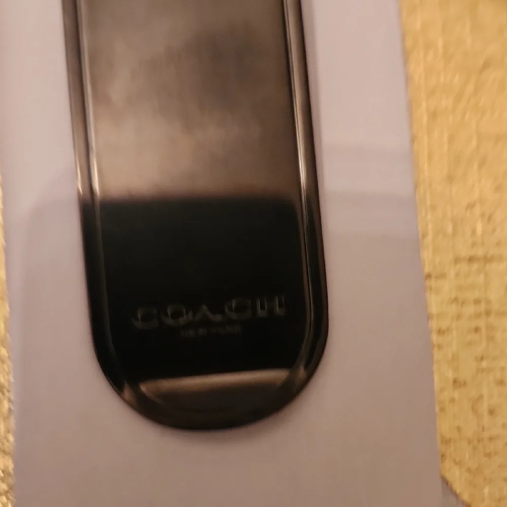 Coach Black Polished Money Clip